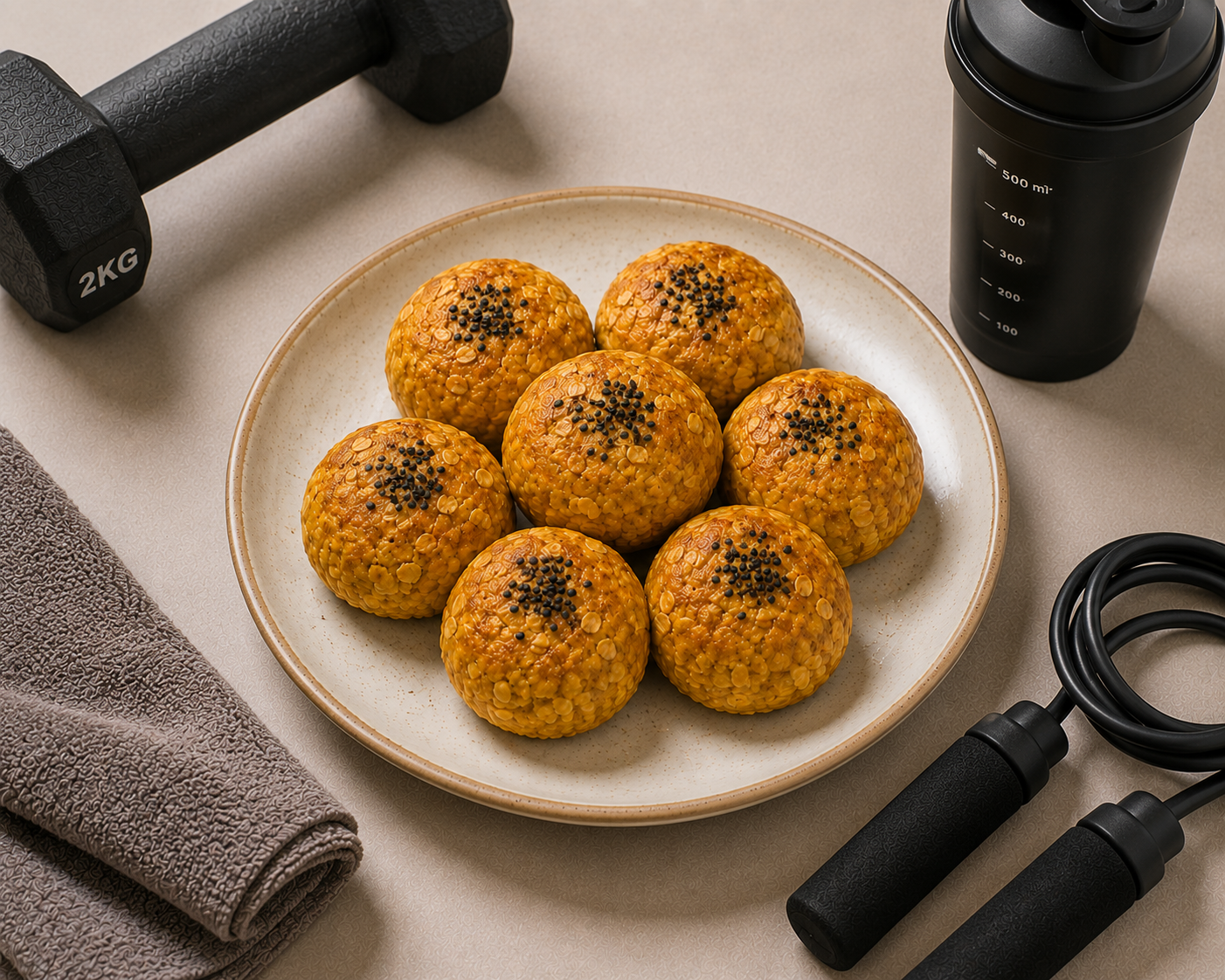 Bánh khoai lang yến mạch nướng: Bữa sáng high protein. · gallery 3