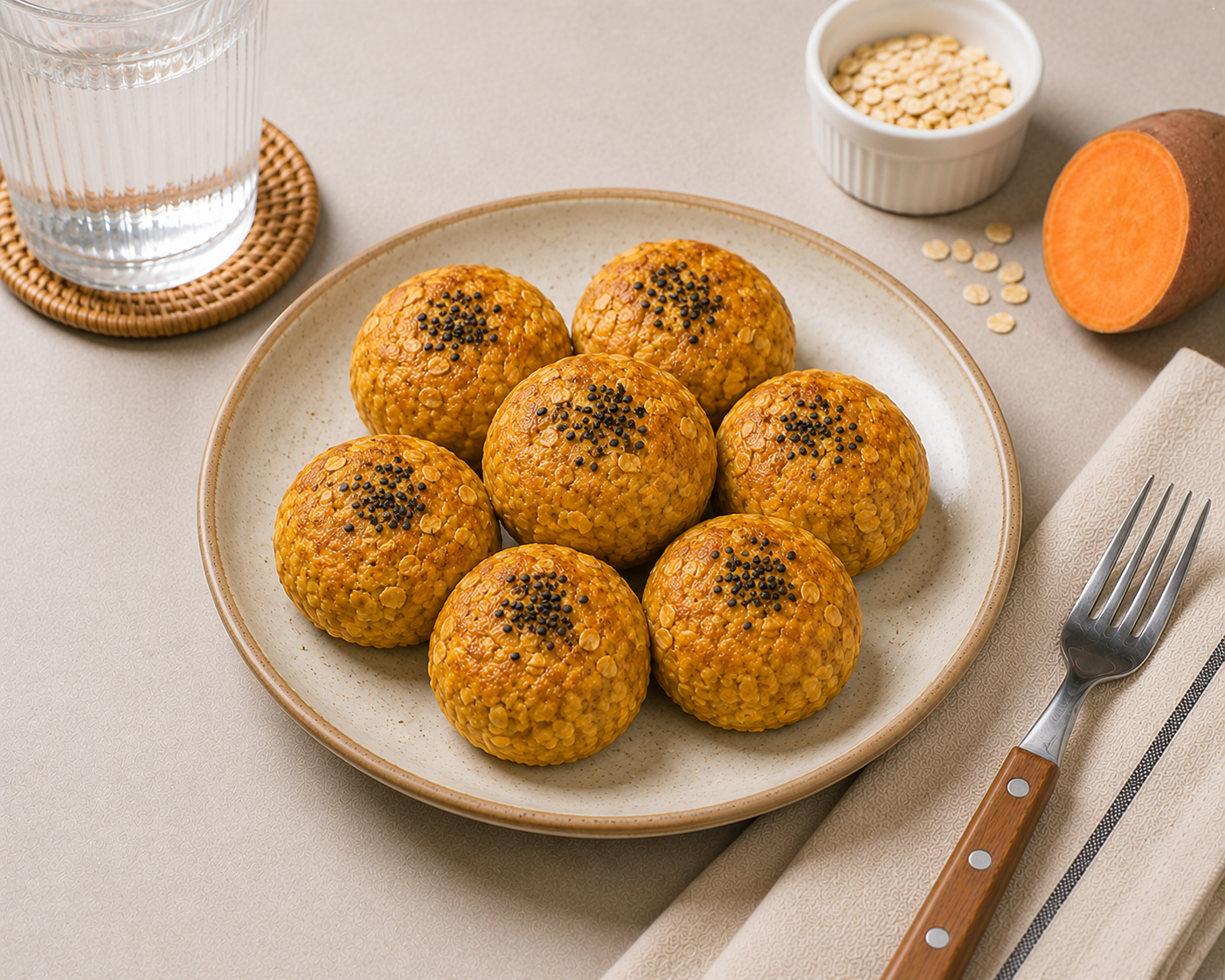 Bánh khoai lang yến mạch nướng