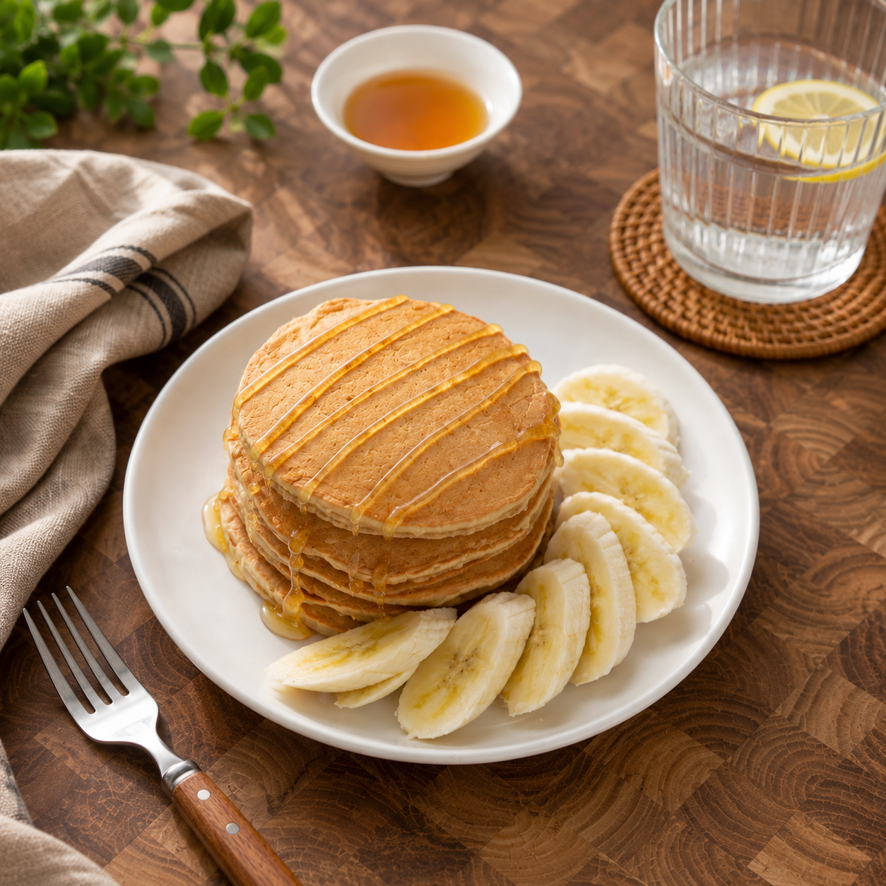 Bánh pancake táo cà rốt, bữa sáng 533 kcal phase Maintain, 26.5g protein