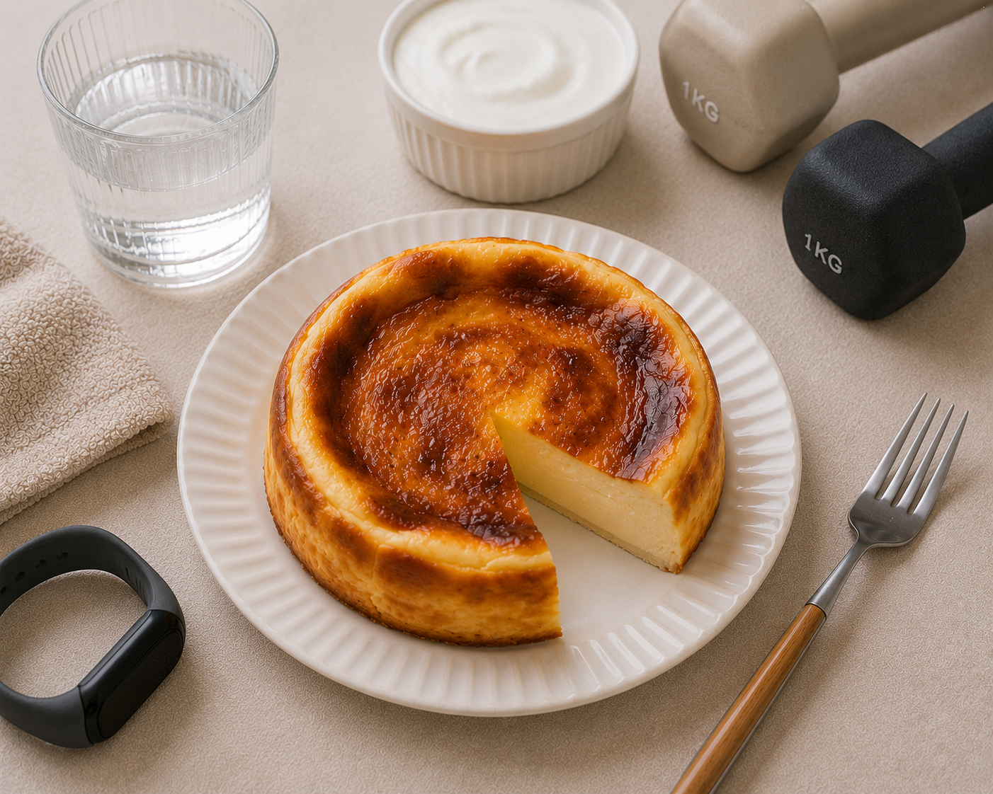 Bánh phô mai sữa chua nướng: Tráng miệng thấp kcal. · gallery 1