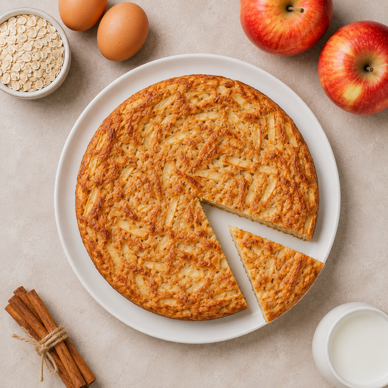 Bánh táo yến mạch nướng: Tráng miệng thấp kcal. · gallery 1