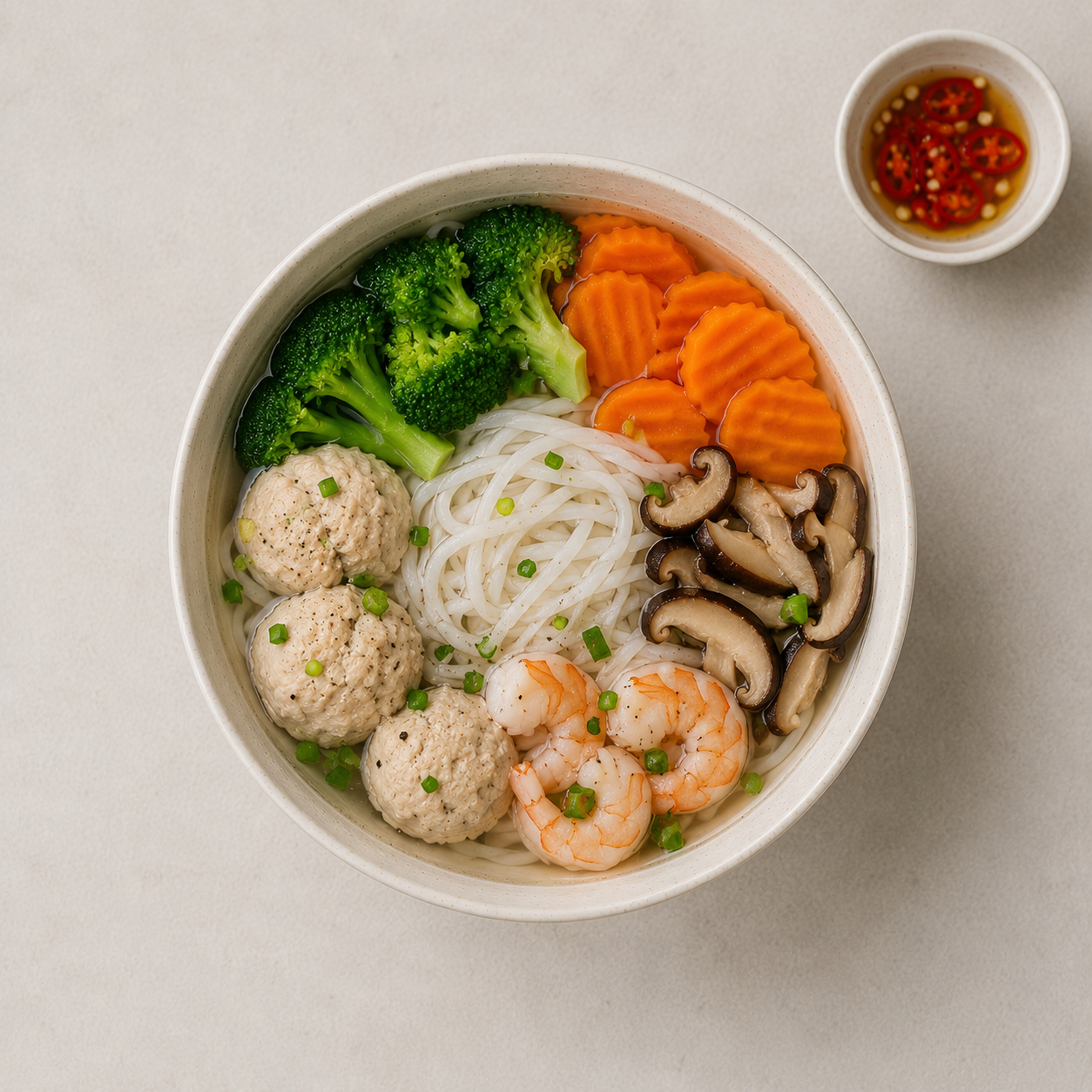 Bún mọc ức gà: Bữa chính 30 phút 43g protein. · gallery 1