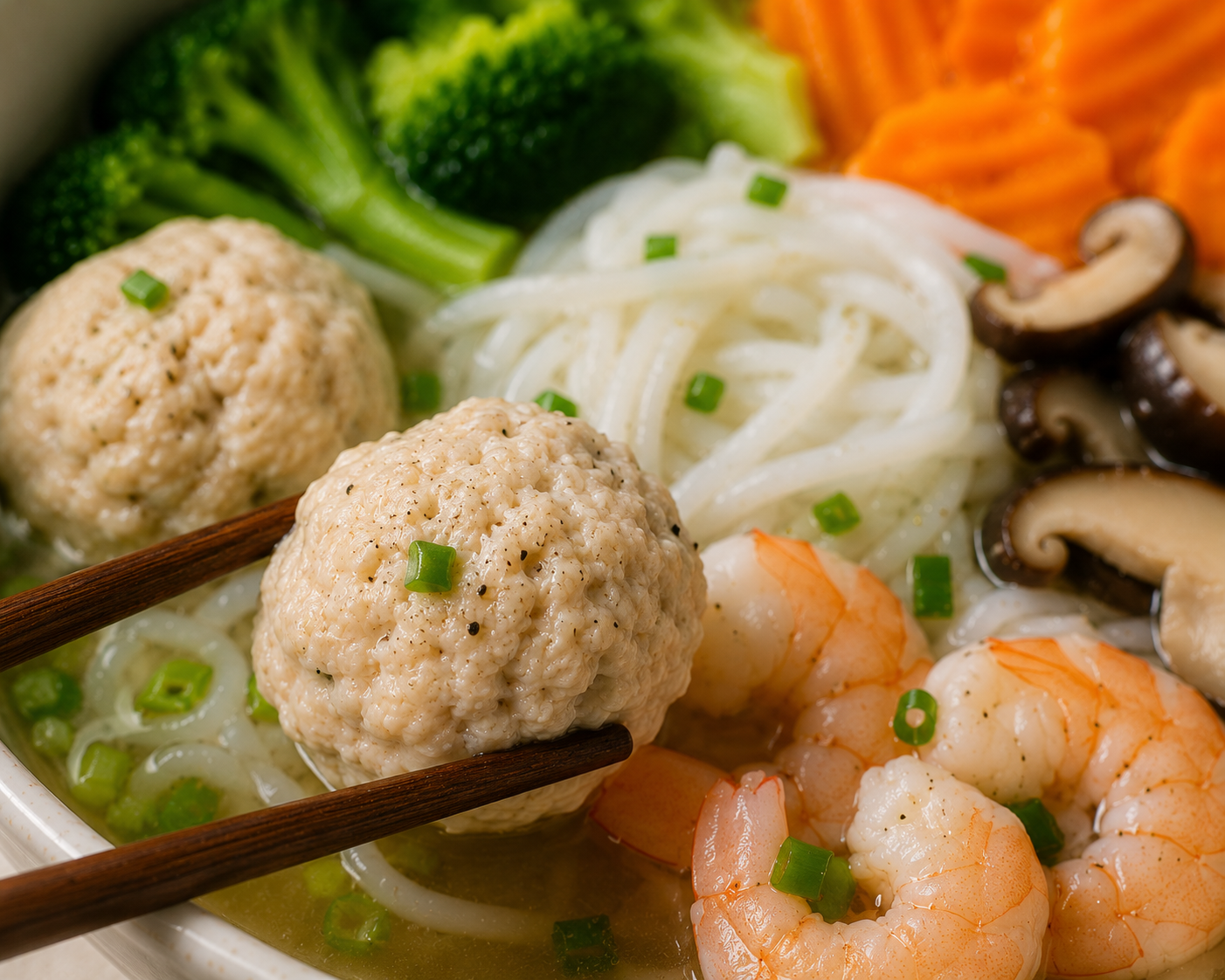 Bún mọc ức gà: Bữa chính 30 phút 43g protein. · gallery 3