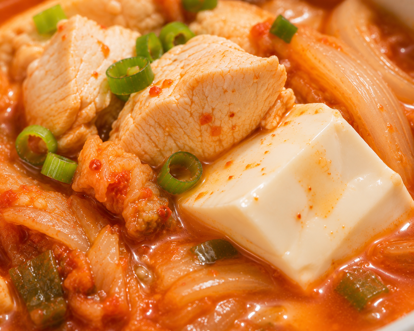 Canh kimchi đậu hũ ức gà: Bữa chính 25 phút 48g protein. · gallery 3