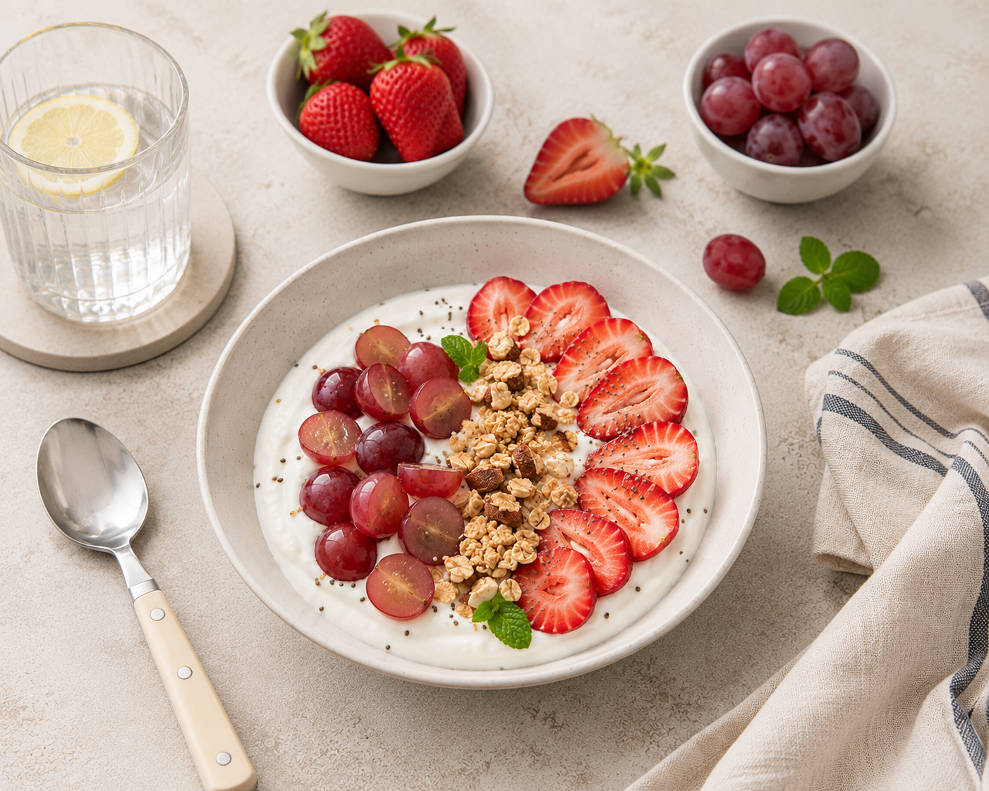 Greek yogurt dâu nho: Tráng miệng quick desserts thấp kcal. · gallery 2