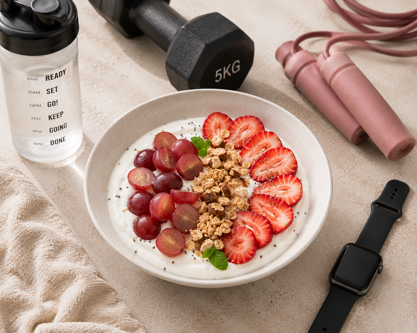 Greek yogurt dâu nho: Tráng miệng quick desserts thấp kcal. · gallery 3