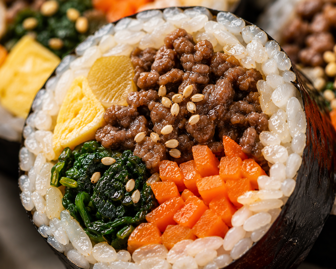 Kimbap bò: Bữa chính 30 phút 39g protein. · gallery 1