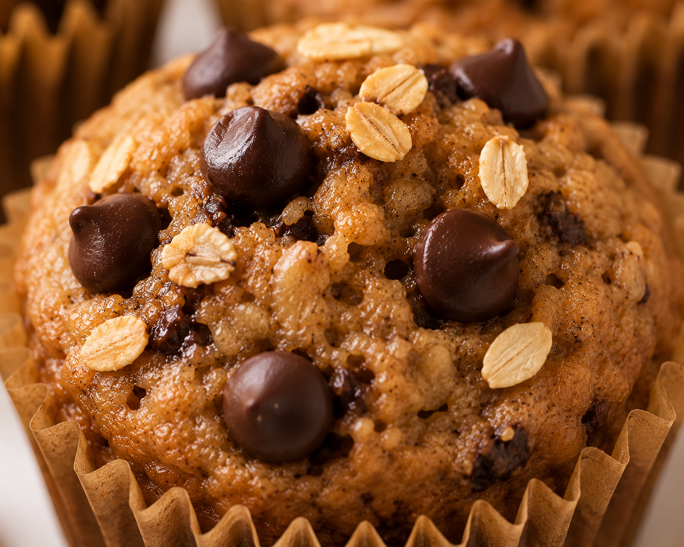 Muffin yến mạch chuối chocolate chip: Tráng miệng thấp kcal. · gallery 2