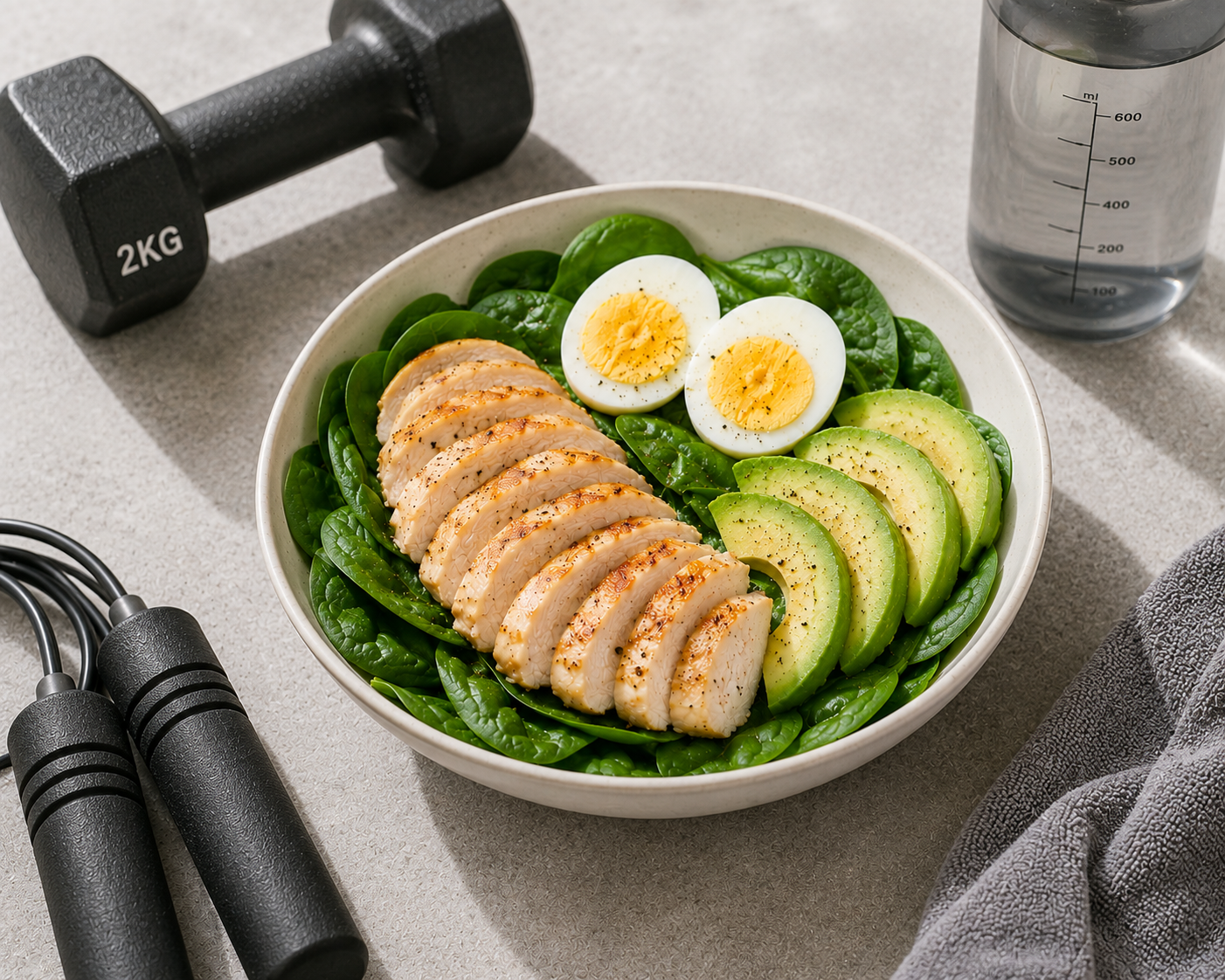 Salad ức gà: Salad 20 phút 54g protein. · gallery 1