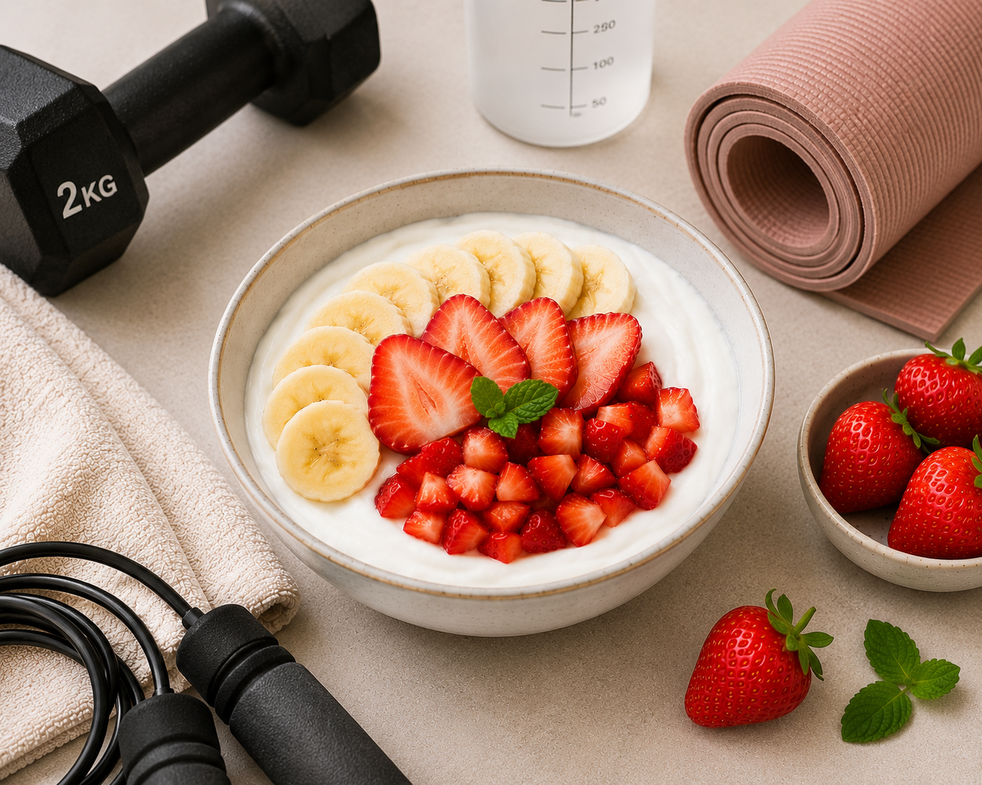 Sinh tố chuối bơ đậu phộng yến mạch: Smoothie high protein. · gallery 2