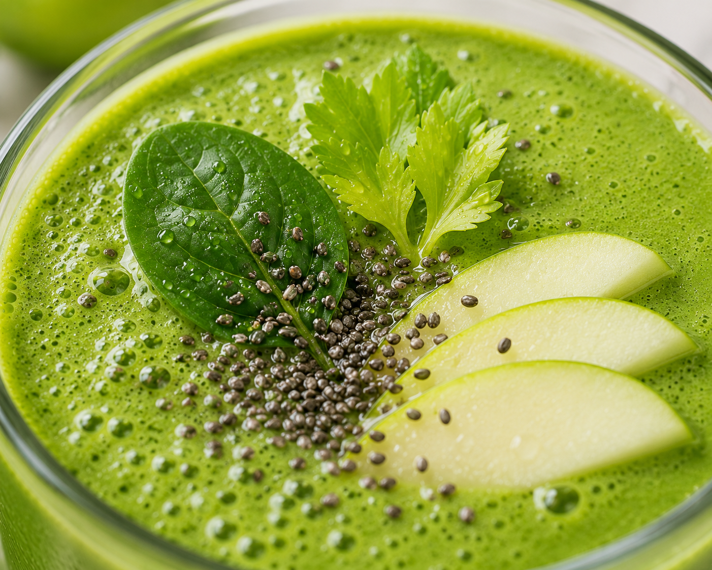 Smoothie cần tây táo xanh rau bina: Smoothie high protein. · gallery 2